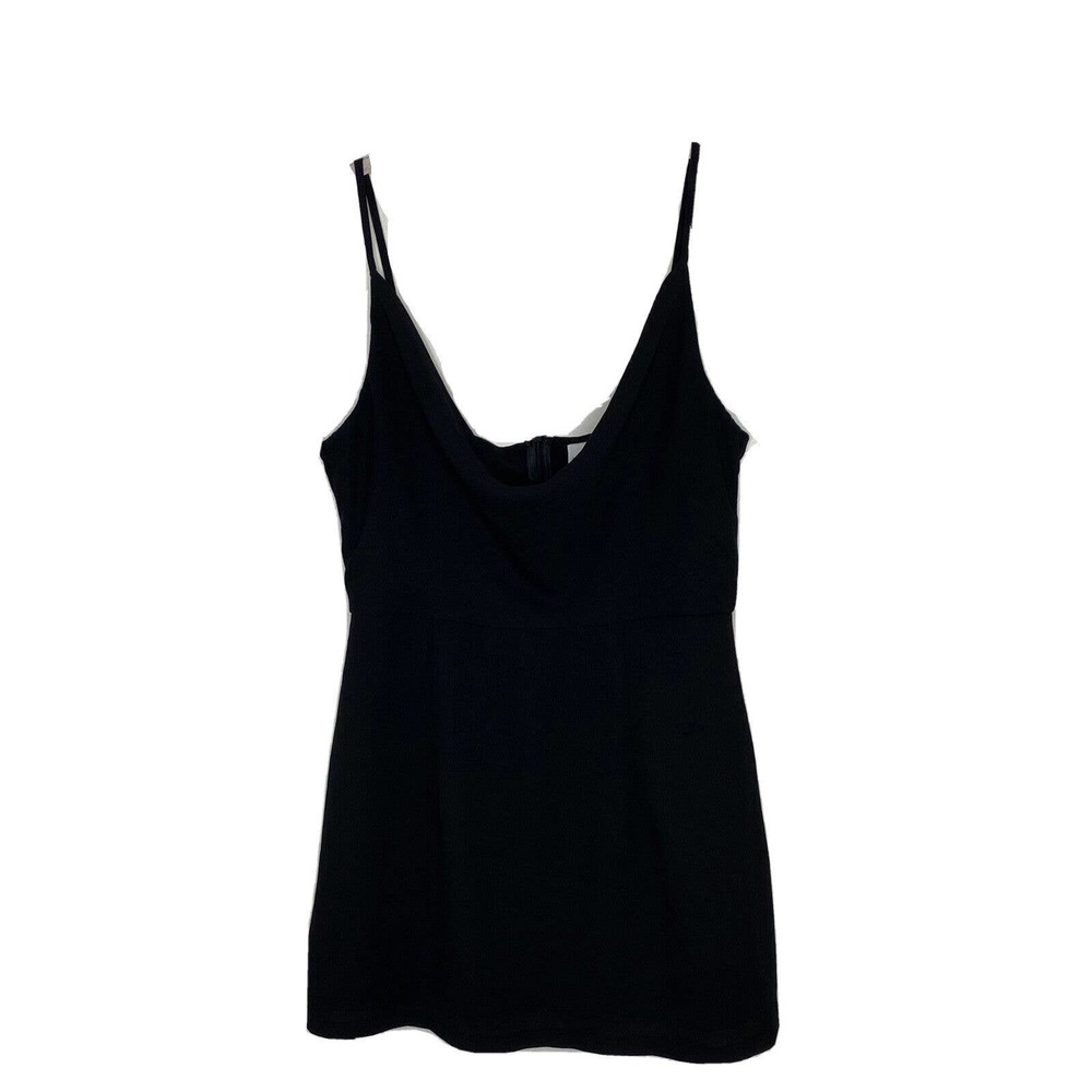 Princess Polly Chiffon Sleeveless Slip Mini Dress Black size US 10 / AU 14
